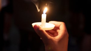 Photo of a candle burning