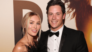 (L-R) Cassie Randolph and Brighton Reinhardt attend a Young Hollywood event in support of Paramount Pictures' "Babylon" at LAVO Ristorante on December 18, 2022 in West Hollywood, California.